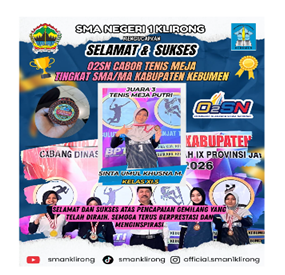 SMA Negeri 1 Klirong Berhasil Meraih Kejuaraan di Ajang O2SN Tingkat Kabupaten Kebumen