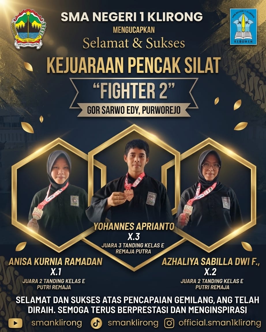 Kontingen SMA Negeri 1 Klirong Raih Prestasi di Kejuaraan Pencak Silat Fighter 2 Purworejo 2026