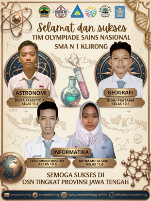 Murid SMA Negeri 1 Klirong Siap Berlaga di OSN Tingkat Provinsi 